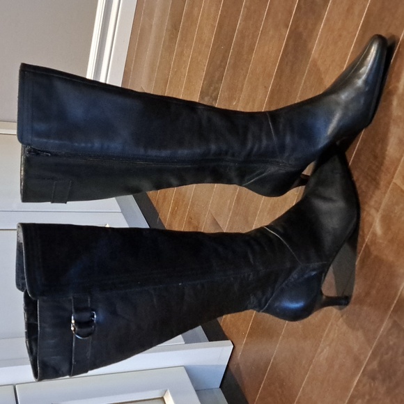 Gino Nicci womens black leather high boots - Picture 2 of 7